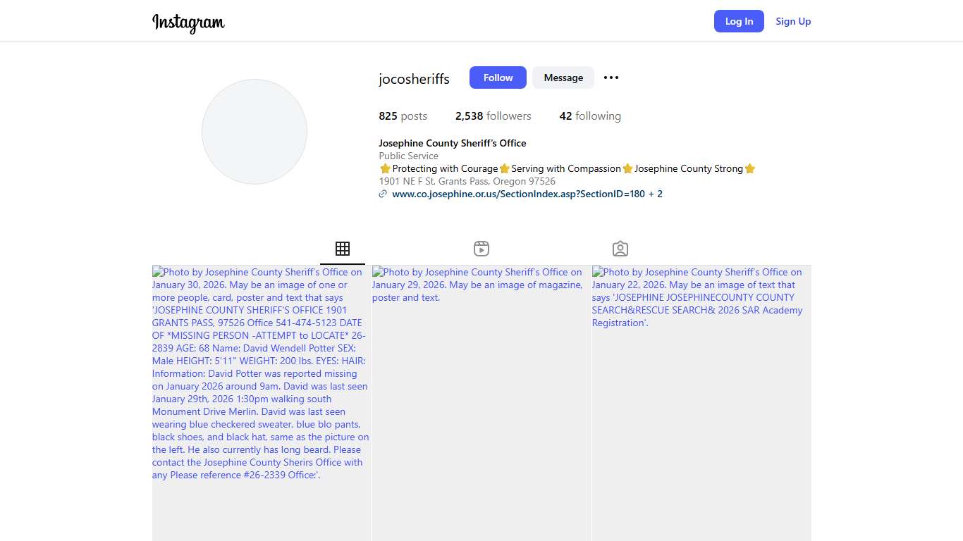 Josephine County Sheriff’s Office (@jocosheriffs) • Instagram photos and videos